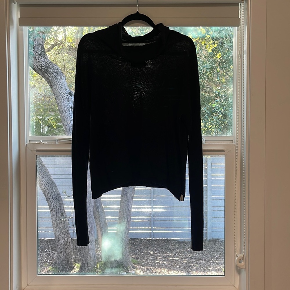 One Teaspoon Black Cowl Neck Sweater